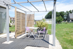 Terrasse au bord du jardin